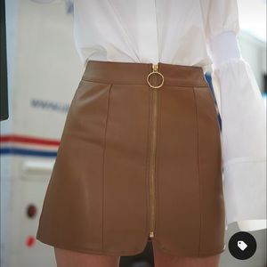 Vegan Leather Skirt